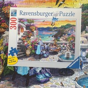 Ravensburger 300 Large Piece Format Puzzle Complete Santorini Sunset